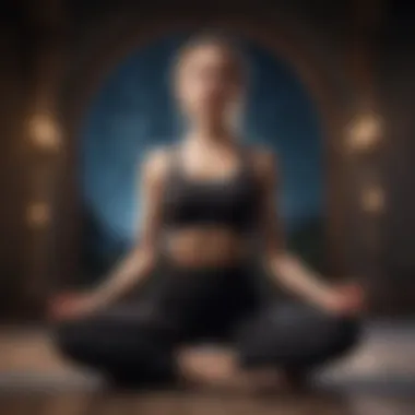 Yoga Practice with Celestial Awareness Person practicing yoga under a starry sky