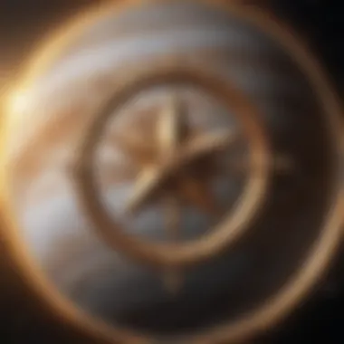 Sagittarius Symbol and Jupiter The symbol of Sagittarius intertwined with its ruling planet, Jupiter