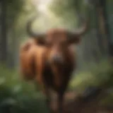 The symbol of Taurus in a serene natural setting