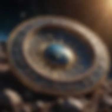 Zodiac Signs in the Cosmos Symbolic representation of zodiac signs in a cosmic background