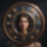 Astrological chart illustrating zodiac signs and planetary positions