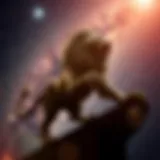 Cosmic alignment depicting Leo constellation
