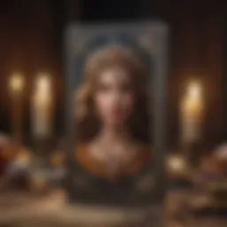 A beautifully designed tarot card spread on a digital device