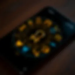 Astrological symbols on a smartphone screen
