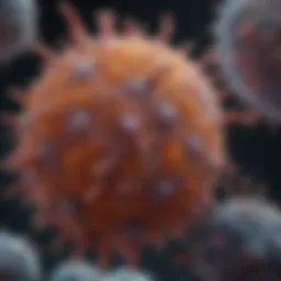 Microscopic view of cancerous cells highlighting uncontrolled growth