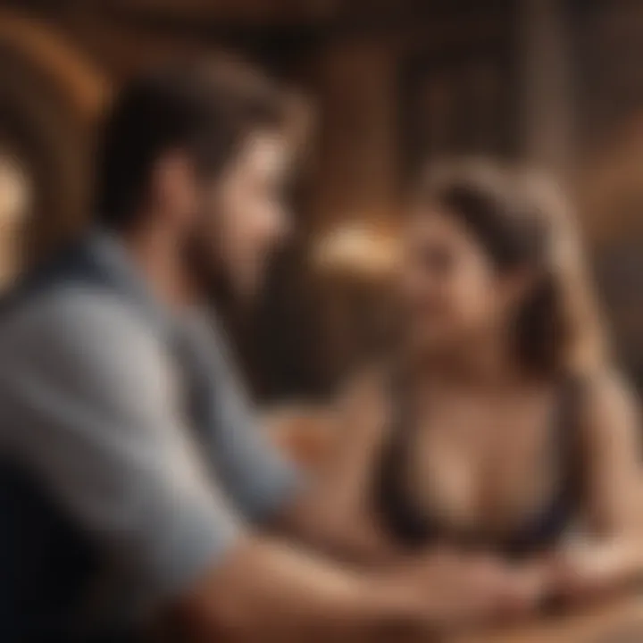 Couple engaged in a discussion about astrology