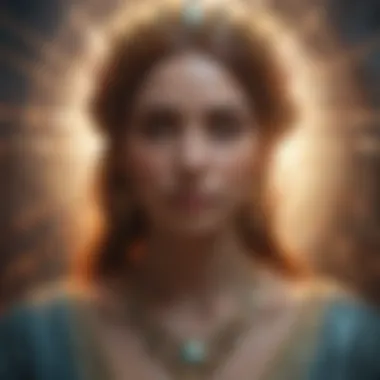 Ethereal Goddess Representation An artistic representation of a goddess surrounded by ethereal light.