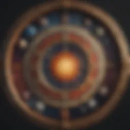Celestial chart illustrating astrological influences on relationships
