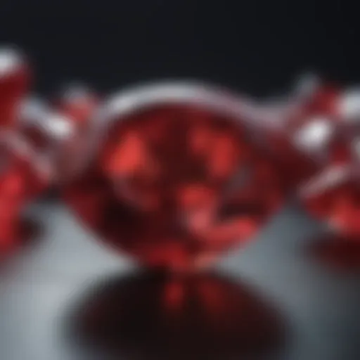 A stunning close-up of a ruby gemstone highlighting its deep red color and clarity.