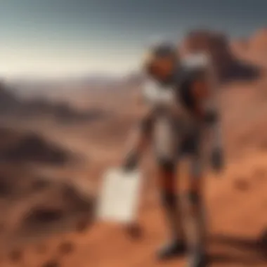 Legal Framework Surrounding Mars Ownership A conceptual illustration of Mars with legal documents overlay
