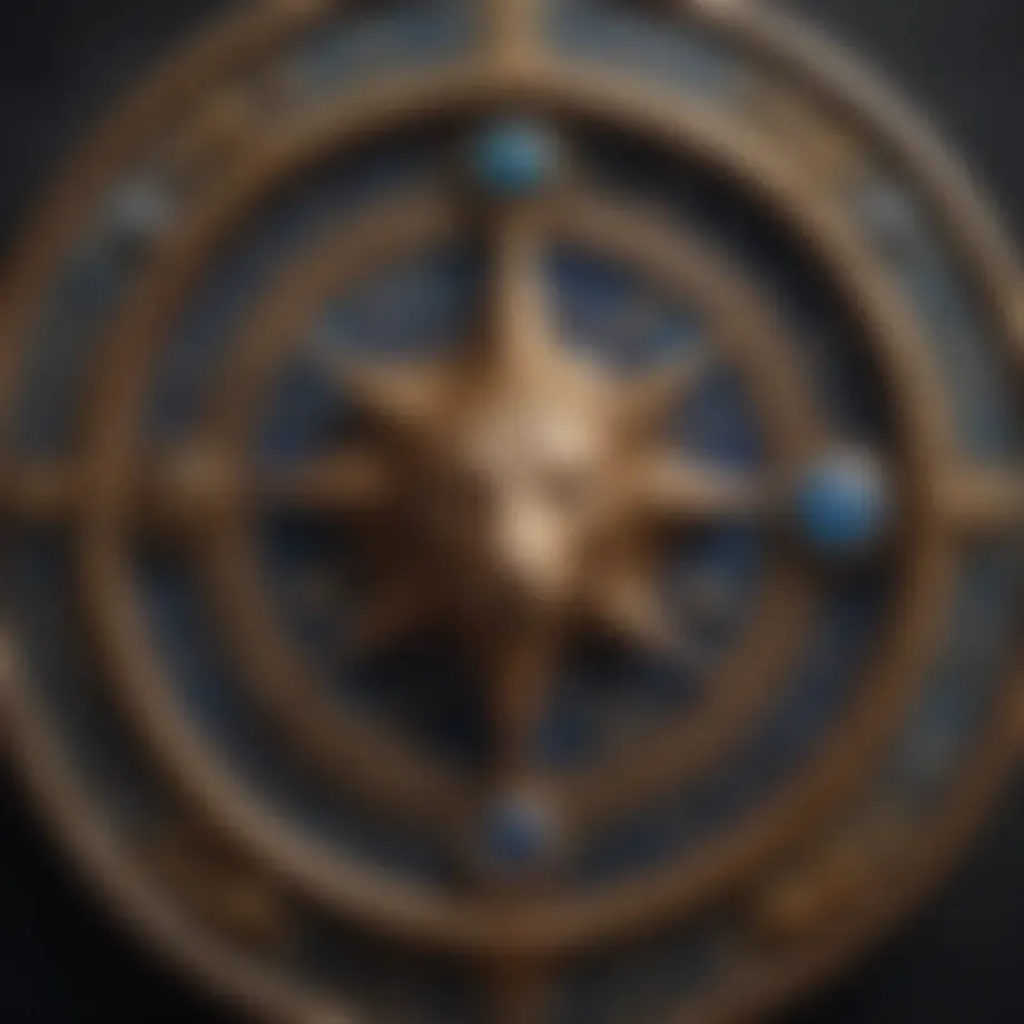 Astrological symbols and zodiac signs arranged artistically