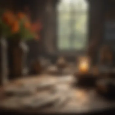 A serene setting for conducting tarot readings