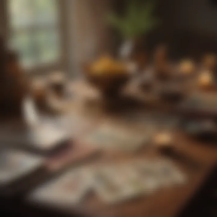 A serene setting for tarot reading with the Hanson Roberts Deck