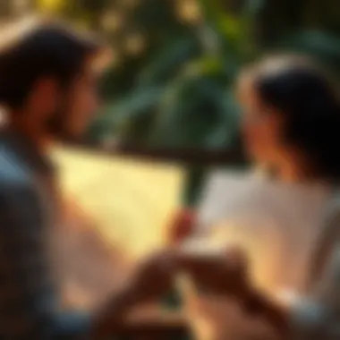 Zodiac Compatibility Discussion Couple with zodiac charts discussing compatibility