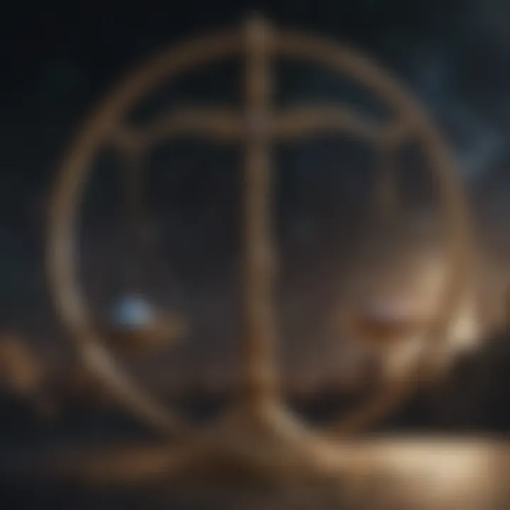Celestial balance representing Libra's harmony