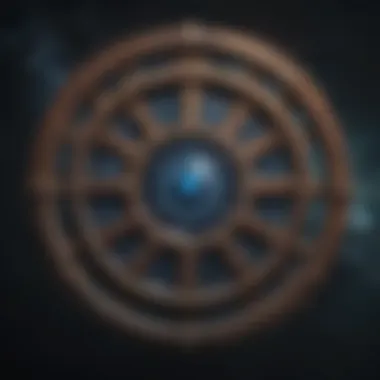 Zodiac Wheel Intertwined with Nebula Imagery Zodiac wheel intertwined with nebula imagery