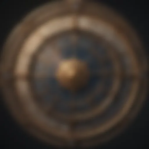 Astrological chart with celestial symbols