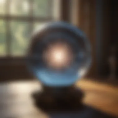 A mystical crystal ball glowing with energy