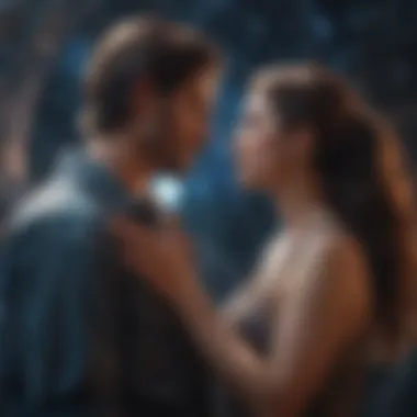 Cosmic Connections: Finding Your Soulmate A couple connecting in a cosmic setting