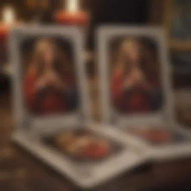 Key Tarot Cards in Love Readings Close-up of tarot cards depicting the Lovers and Two of Cups