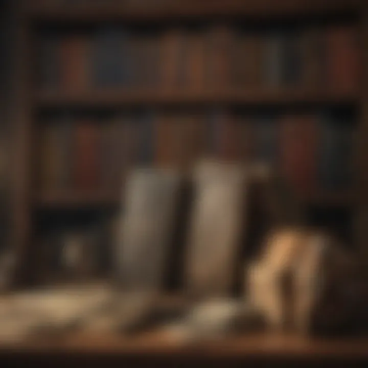 A bookshelf filled with various tarot reading books and related literature