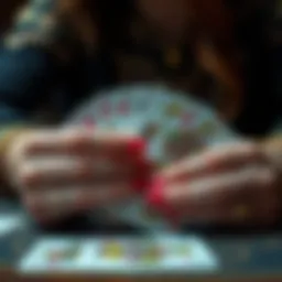 An artistic depiction of tarot cards and playing cards intertwined, showcasing their connection.
