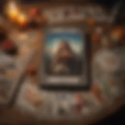 A beautifully arranged tarot spread depicting the 'Does He Love Me?' theme