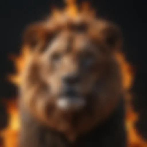 Symbolic representation of the Leo zodiac sign highlighting its fiery nature