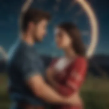 Astrological Connections in Romance Romantic couple under a starlit sky