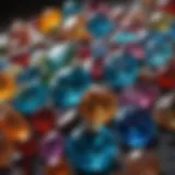 A close-up of various gemstones showcasing their unique colors and textures