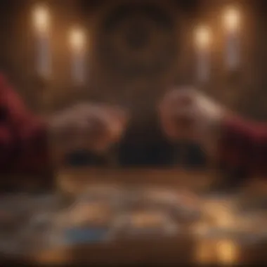 Tarot spread symbolizing twin flame connections