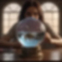 A mystical crystal ball glowing with light