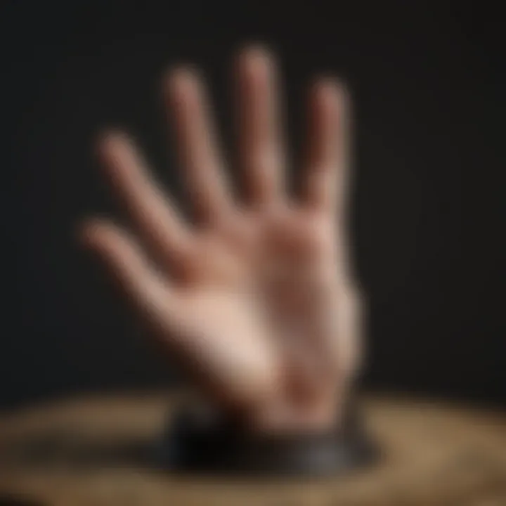 Artistic representation of palmistry mounts