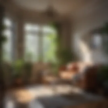 Relaxing Living Space Relaxing living space adorned with various house plants, contributing to a calming atmosphere