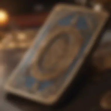 Close-up of tarot cards highlighting intricate symbolism and meanings.