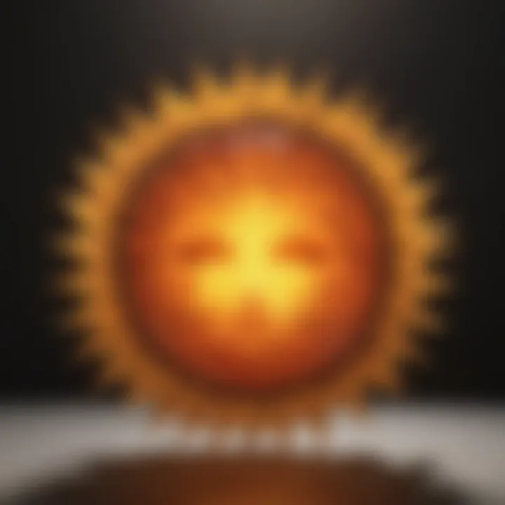 Illustration of the Sun representing one's core personality