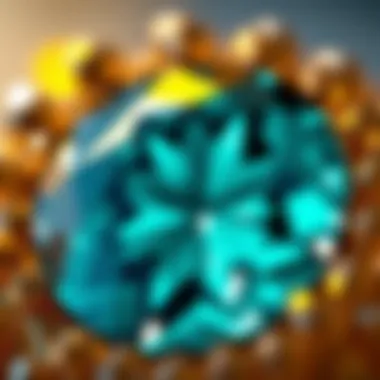 Intricate Facets of the Birthstone Close-up view of the unique facets of the January birthstone.