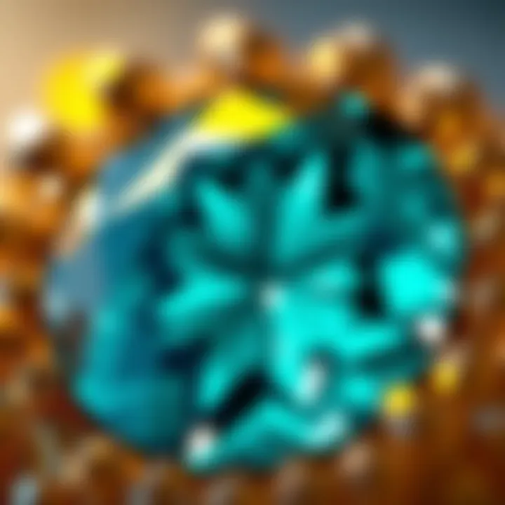 Intricate Facets of the Birthstone Close-up view of the unique facets of the January birthstone.