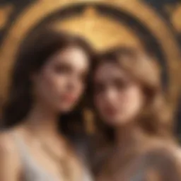 Celestial representation of Leo and Libra signs