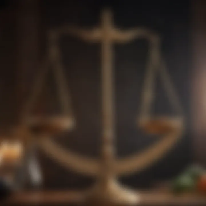 Artistic depiction of Libra scales