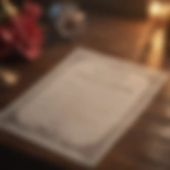 Official birth certificate laid on a table