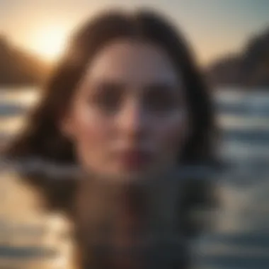 Emotional Tides and Lunar Influence Artistic representation of emotional tides influenced by the moon