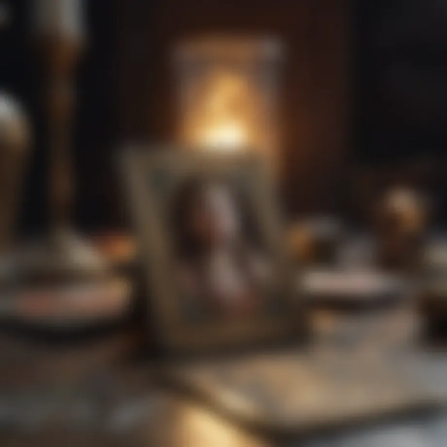 A mystical tarot card spread revealing profound insights