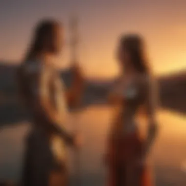 Emotional Bond: Sunset of Sagittarius and Libra A serene sunset symbolizing the emotional bond between Sagittarius and Libra