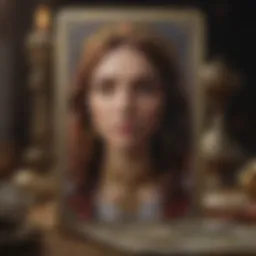 Tarot cards spread representing Scorpio traits