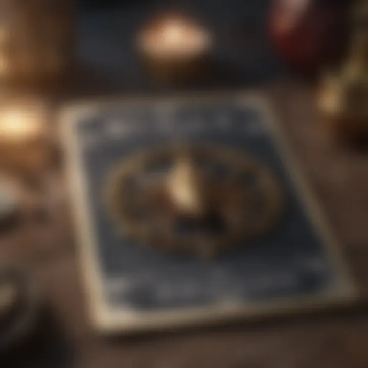 Scorpio zodiac symbol with tarot cards