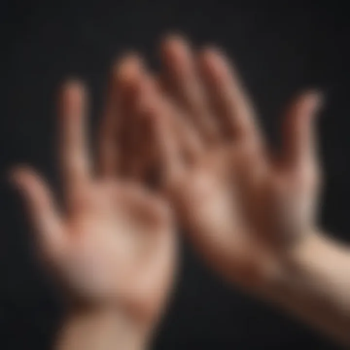 Artistic representation of various hand shapes