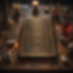 An elegant tarot card spread on a wooden table