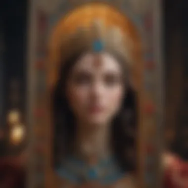 The Depth of Symbolism in Tarot An intricate close-up of a tarot card showcasing detailed symbolism