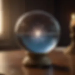 A mystical crystal ball with a soft glow, representing psychic insights.